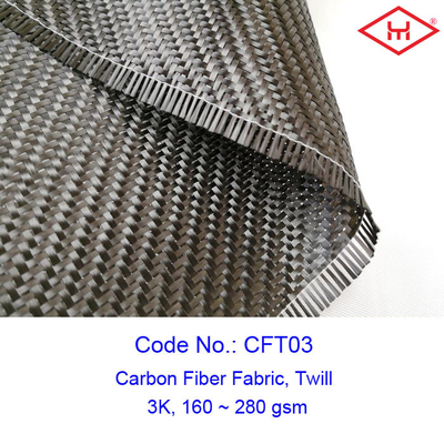 Tejido de fibra de carbono 3K Twill Popular para cosméticos