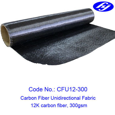 tela de la fibra de carbono de 12K 300GSM/fibra de carbono unidireccional para el refuerzo constructivo